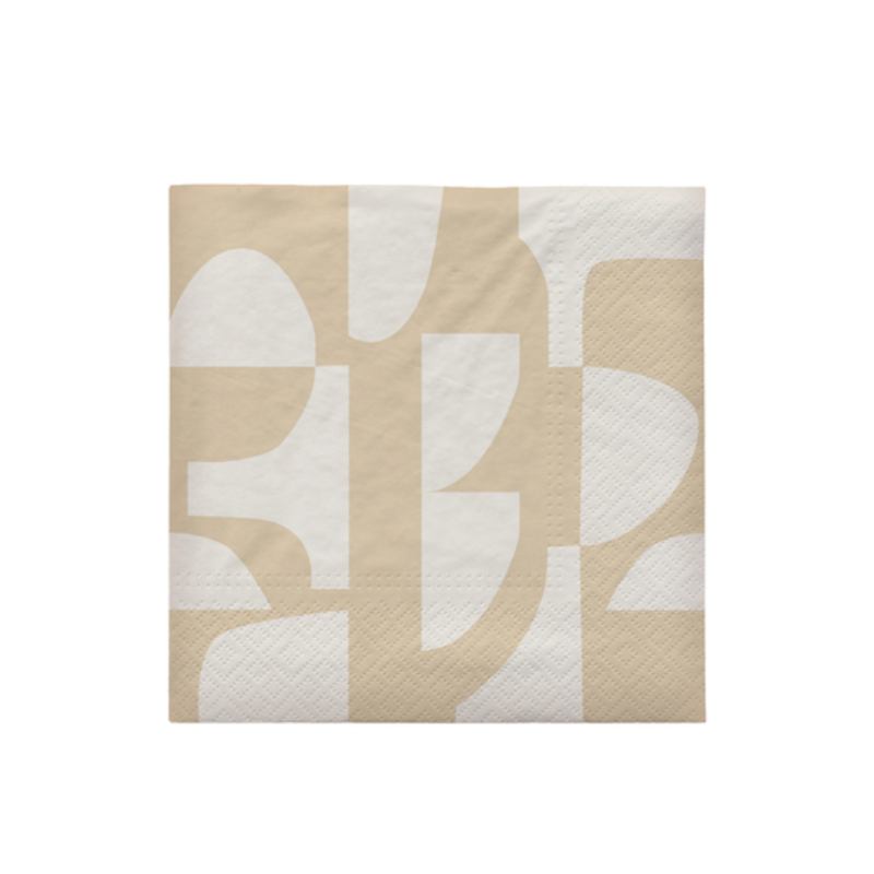 Serviette - Lara beige/off white