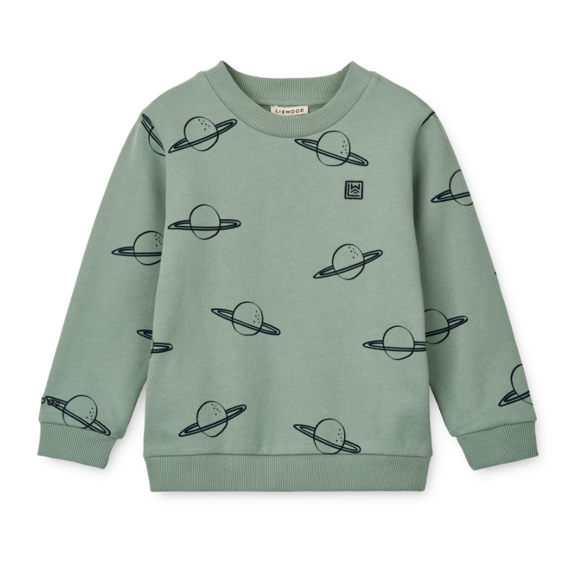 Sweatshirt - Thora Planets/peppermint von Liewood