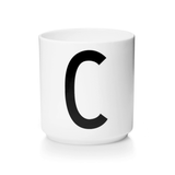 Design Letters - Porzellanbecher weiss A Z