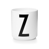 Design Letters - Porzellanbecher weiss A Z