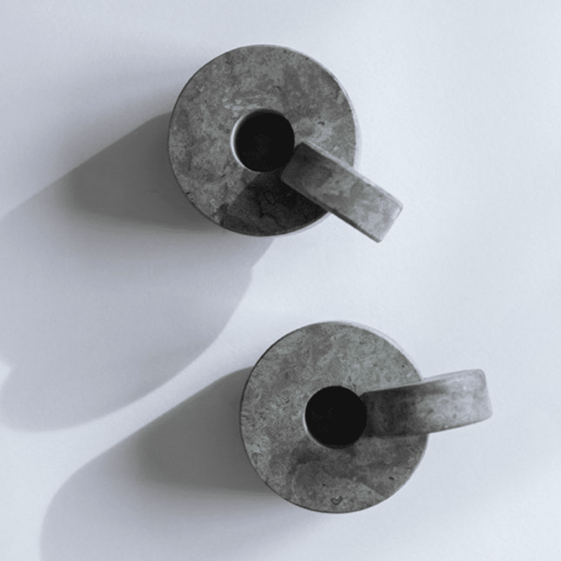 Kerzenständer - CANDELSTICK grey von Stenhuggardottern