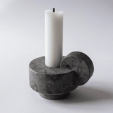 Kerzenständer - CANDELSTICK grey von Stenhuggardottern