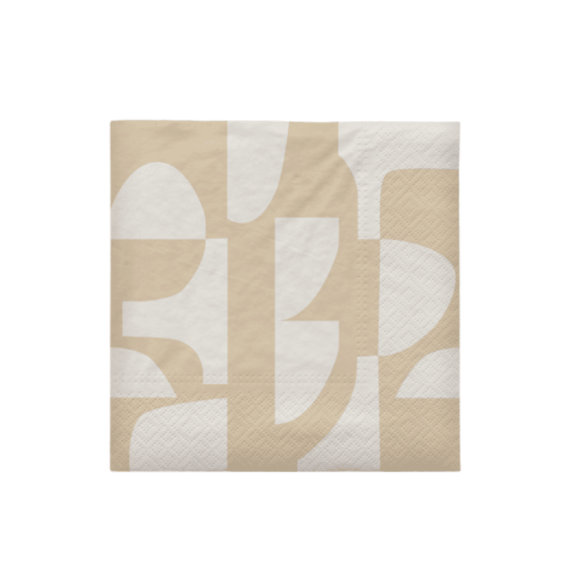 Serviette - Lara beige/off white von Broste Copenhagen