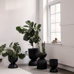 Blumentopf - Hourglass Pot schwarz L von Ferm Living