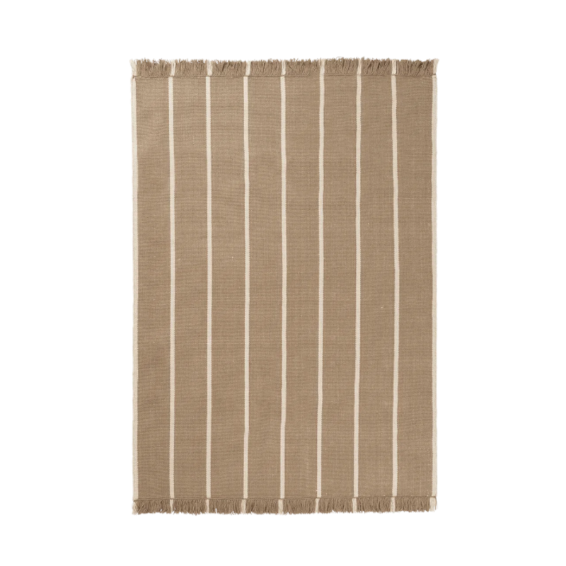 Teppich - Kelim Calm dark sand/off white von Ferm Living