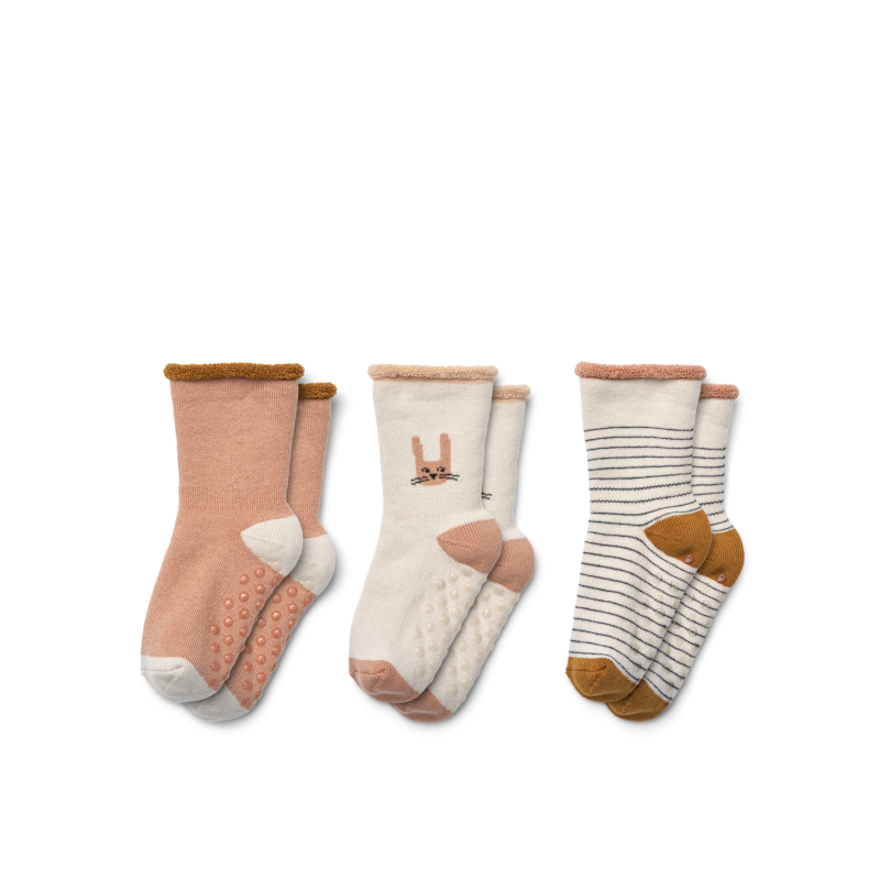 Anti-Rutsch Socken - Bunny sandy mix 3er Set von Liewood