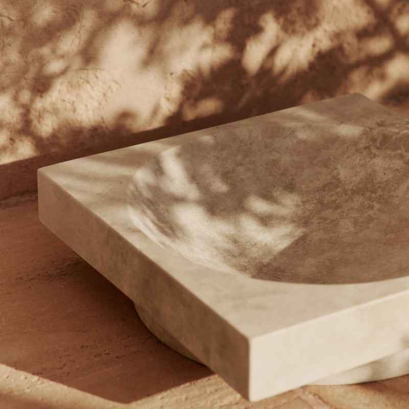 Ferm Living - Centrepiece Hew High Travertine