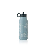 Liewood - Trinkflasche Falk Race Cars/Beach blue 350mI