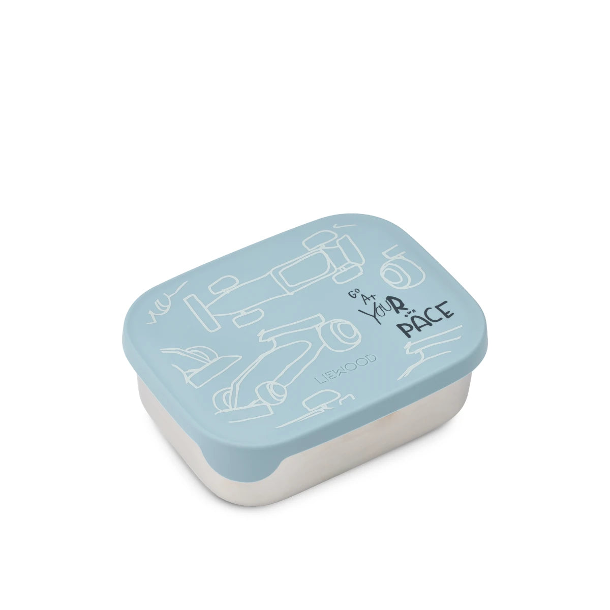 Liewood - Lunchbox Arthur Race Cars/beach blue


