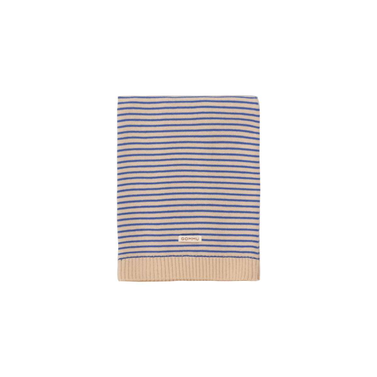 WE ARE GOMMU - Decke Stripes light cream/blue