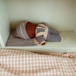 WE ARE GOMMU - Decke Stripes light cream/blue