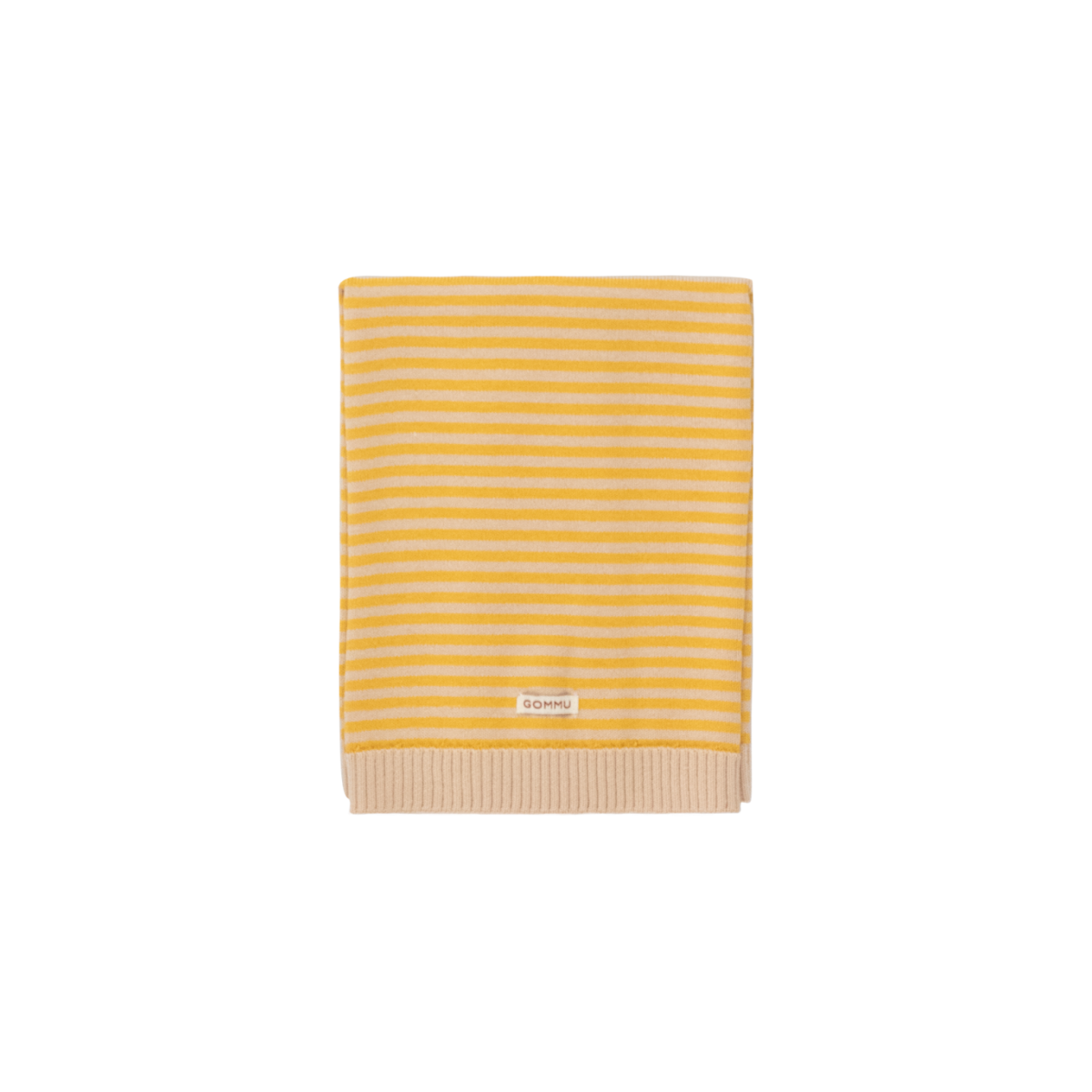 WE ARE GOMMU - Decke Stripes light cream/mustard