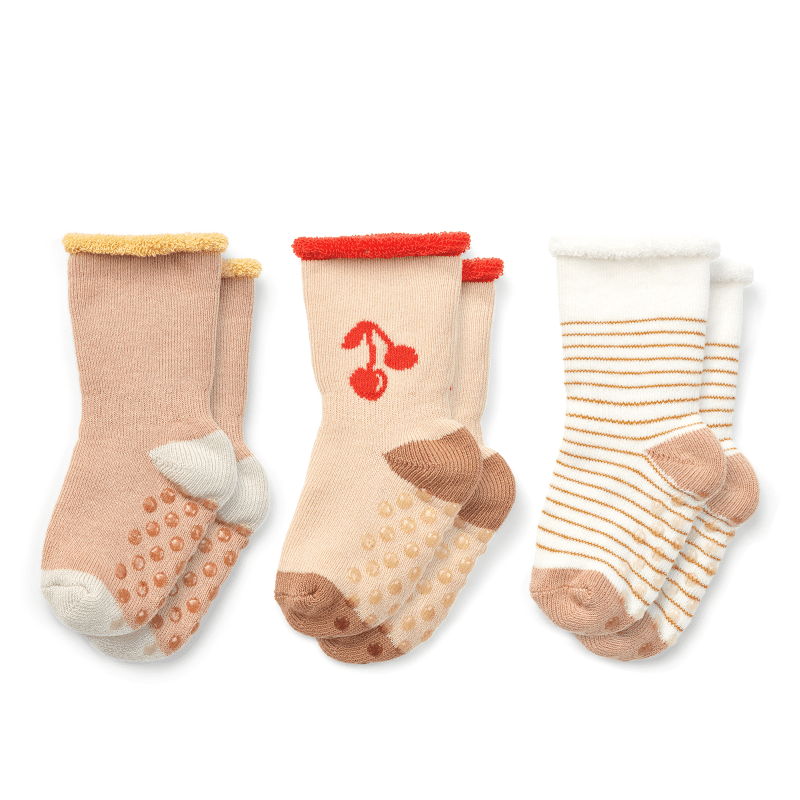 Anti-Rutsch Socken - Eloy cherries mix 3er Set von Liewood