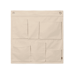 Aufbewahrung - Wall Pockets Canvas off white von Ferm Living