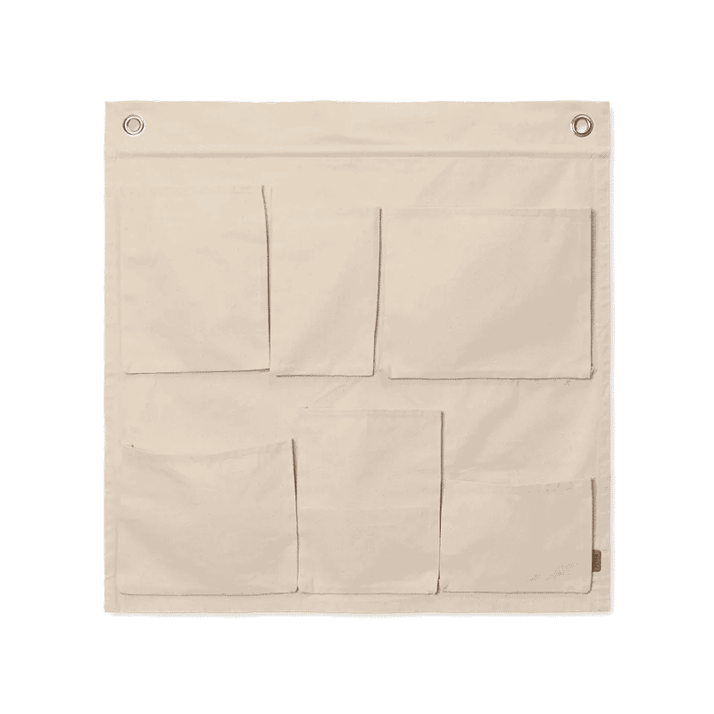 Aufbewahrung - Wall Pockets Canvas off white von Ferm Living