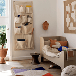 Aufbewahrung - Wall Pockets Canvas XL off white von Ferm Living