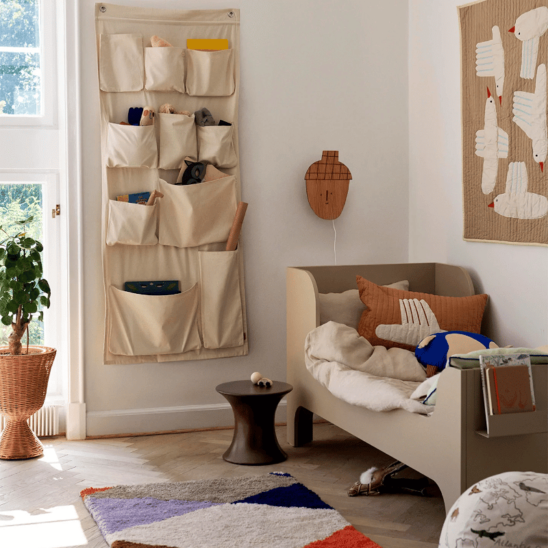 Aufbewahrung - Wall Pockets Canvas XL off white von Ferm Living