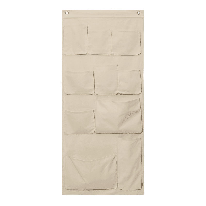 Aufbewahrung - Wall Pockets Canvas XL off white von Ferm Living