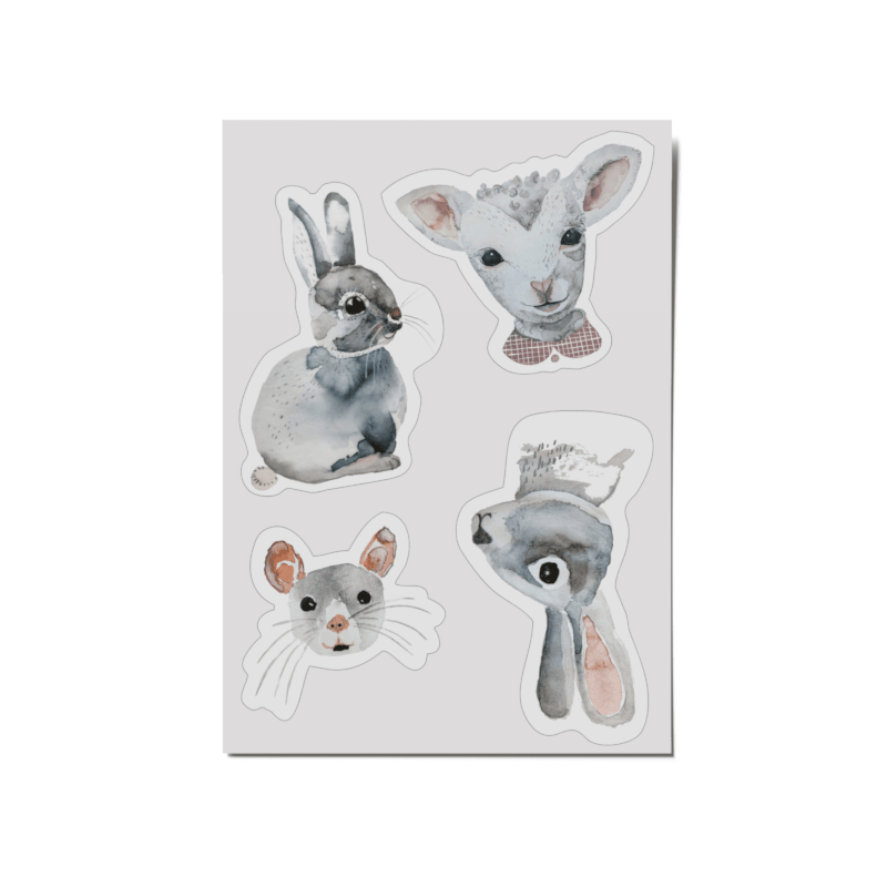 Aufkleber reflektierend - Lam & Hase von NUUKK