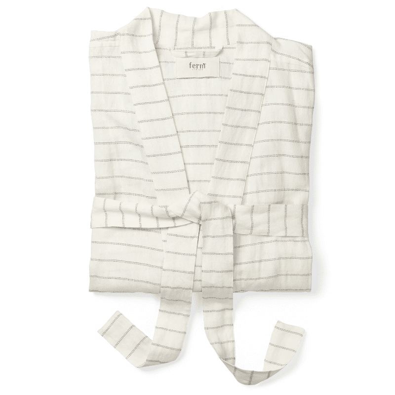 Bademantel - Field off white/chocolate von Ferm Living