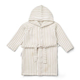 Bademantel - Gray stripe crisp white/sandy von Liewood