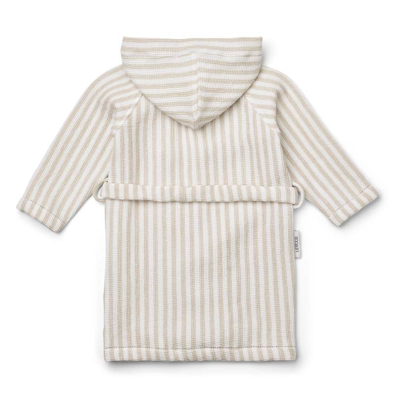 Bademantel - Gray stripe crisp white/sandy von Liewood