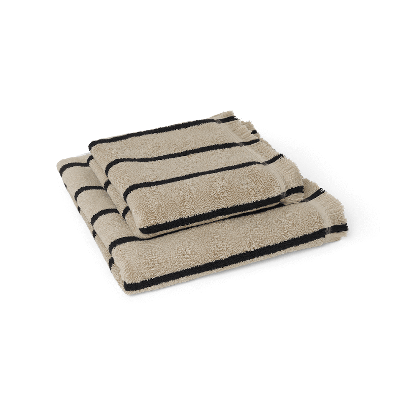 Badetuch - Alee sand/black von Ferm Living