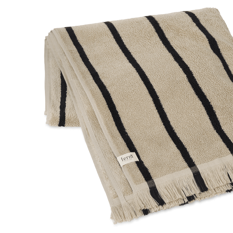 Badetuch - Alee sand/black von Ferm Living