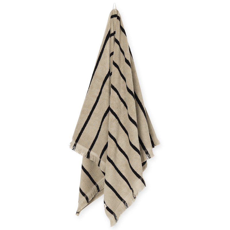 Badetuch - Alee sand/black von Ferm Living