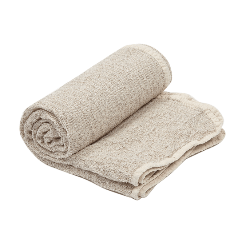 Badetuch - Cotton/Linen sand von Liv Interior