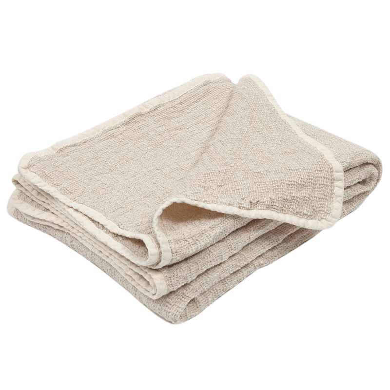 Badetuch - Cotton/Linen sand von Liv Interior