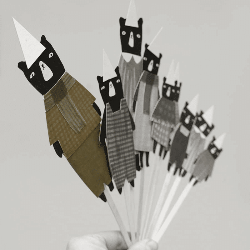 Bastelbogen - DIY cut out bears von Ted and Tone