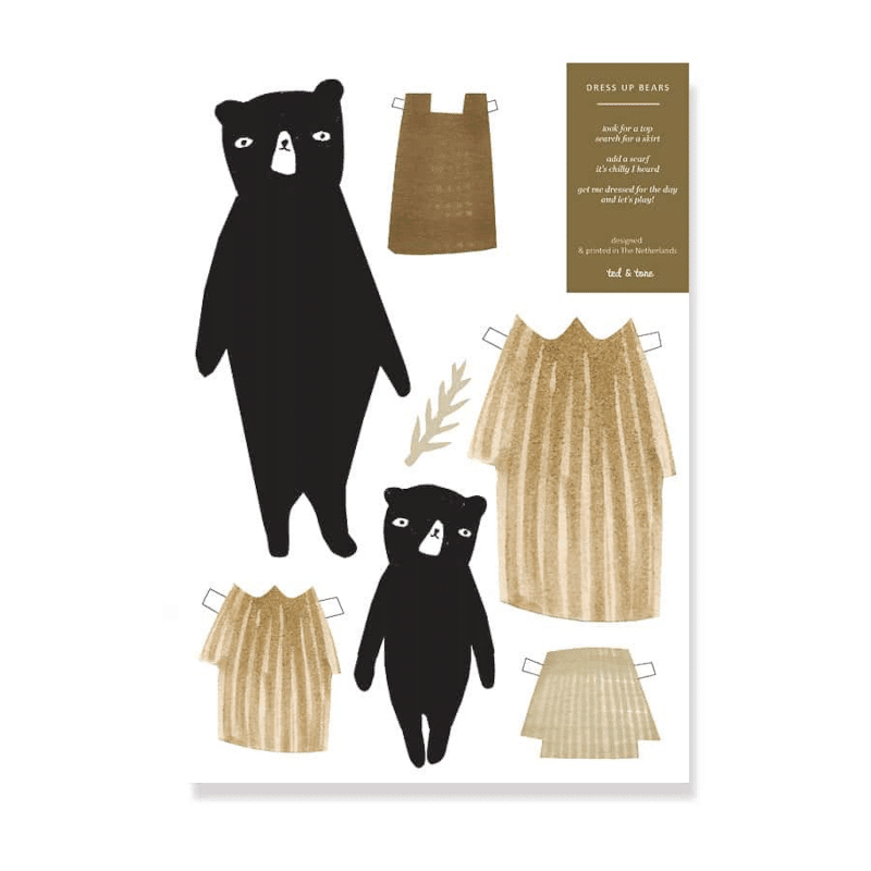 Bastelbogen - DIY cut out bears 3 von Ted and Tone