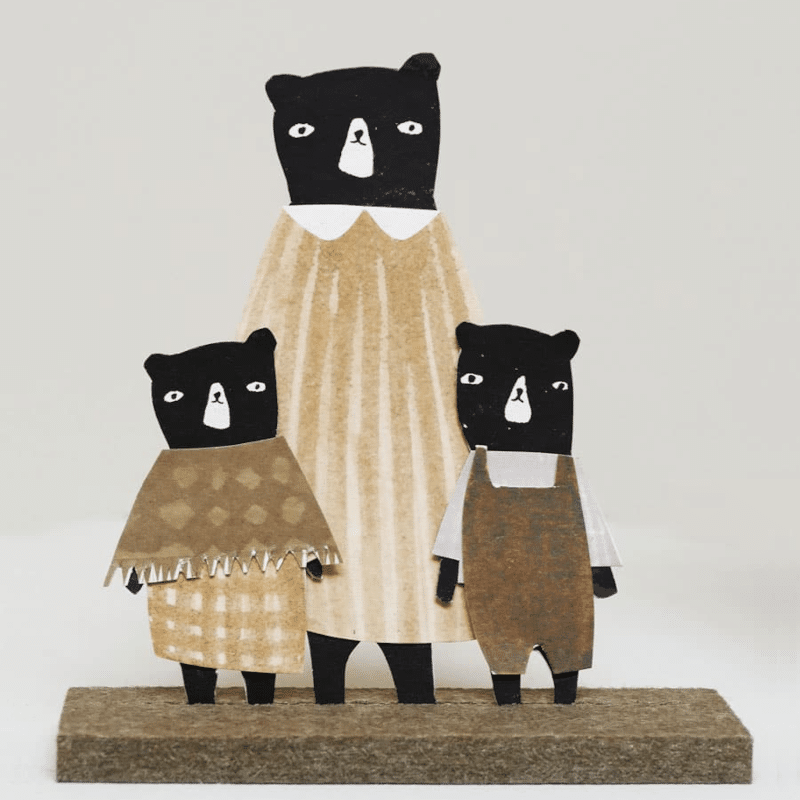 Bastelbogen – DIY cut out bears all 4 von Ted & Tone