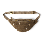 Bauchtasche - Mini Fanny Teddy brown hearts von Studio Noos