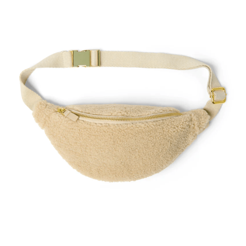 Gürteltasche mini - Ecru aus Teddyfell von Studio Noos