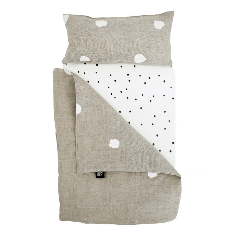 Bedding für Puppenbett – Buttons sand von ooh noo