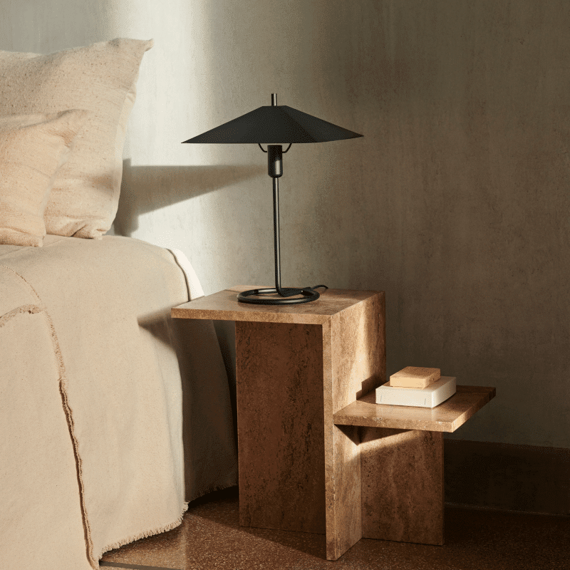 Beistelltisch - Distinct dark brown Travertine von Ferm Living