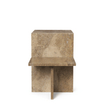 Beistelltisch - Distinct dark brown Travertine von Ferm Living