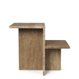Beistelltisch - Distinct dark brown Travertine von Ferm Living