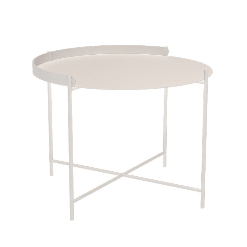 Beistelltisch - Tray Edge muted white - ø46 x H53 cm von Houe