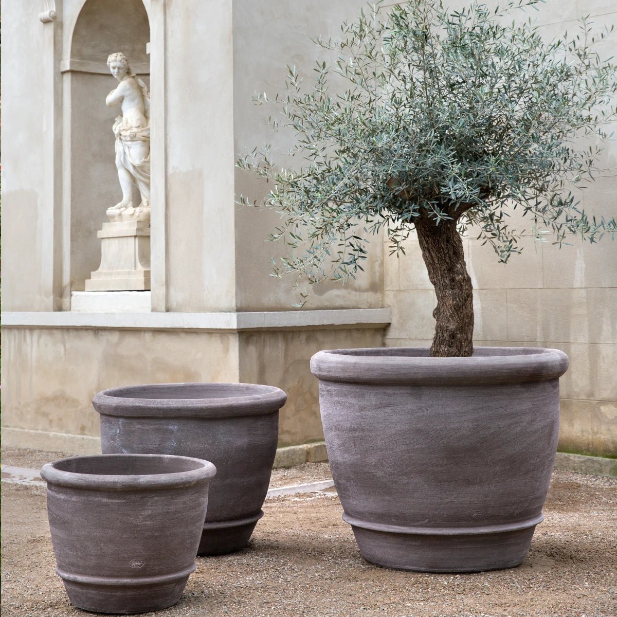 Bergs Potter - Blumentopf Campana RAW grau