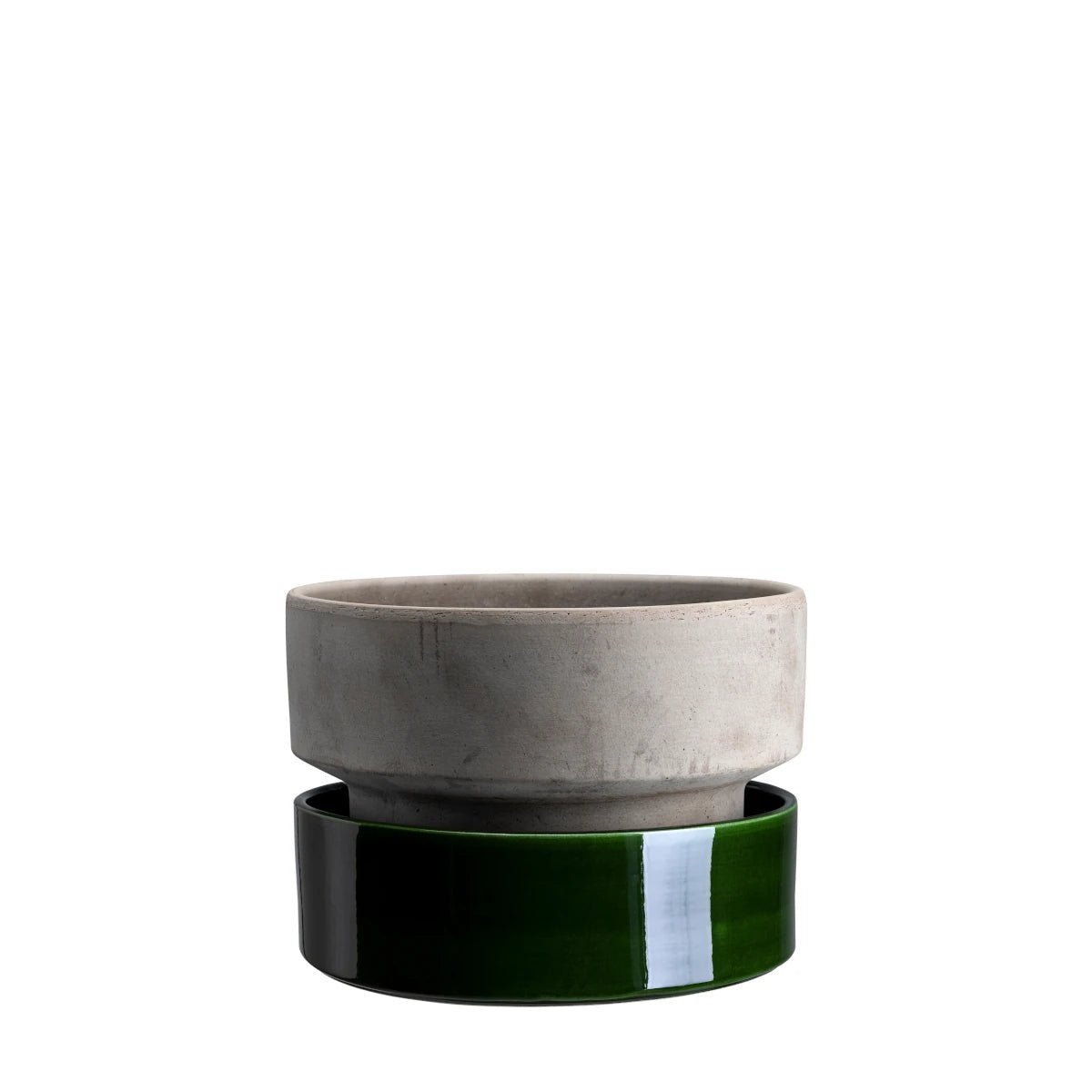 Bergs Potter - Blumentopf Hoff grau/emerald grün 2er Set

