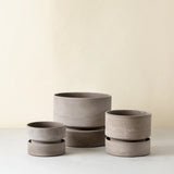 Bergs Potter - Blumentopf Hoff grau/emerald grün 2er Set

