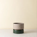 Bergs Potter - Blumentopf Hoff grau/emerald grün 2er Set

