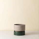 Bergs Potter - Blumentopf Hoff grau/emerald grün 2er Set

