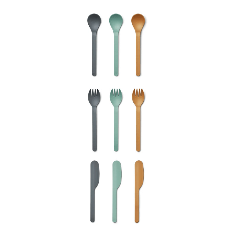 Besteckset – Ryan whale blue multi mix von Liewood