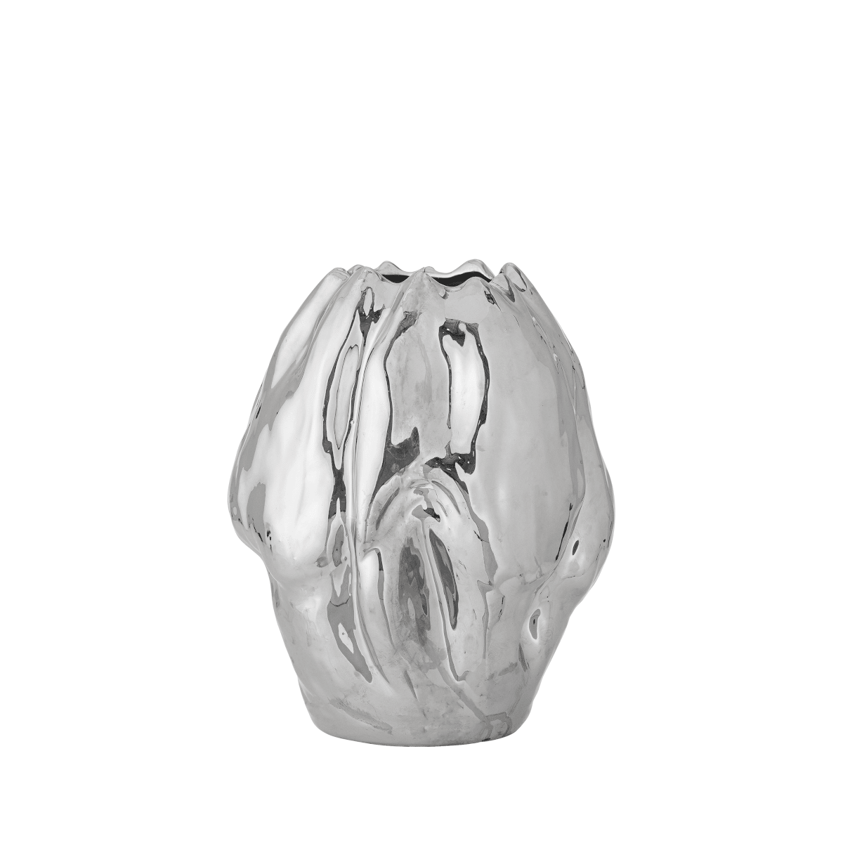Bloomingville - Vase Bobby silber


