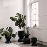 Blumentopf - Hourglass Pot schwarz L von Ferm Living