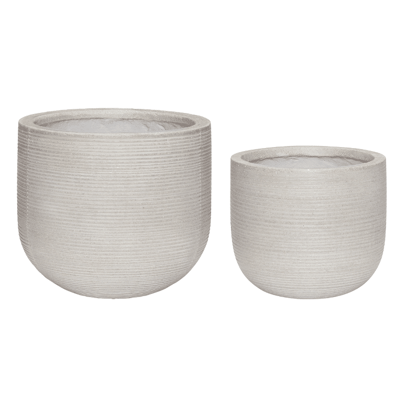 Blumentöpfe - Grooved grau von Hübsch Interior